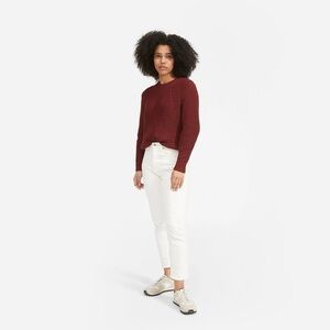 Everlane The Texture Cotton Crew in Burgundy, sz S
